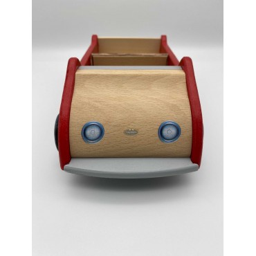 Timberhill Kırmızı Aile Arabası  / Ahşap Oyuncak Araba / Timberhill Red Family Car