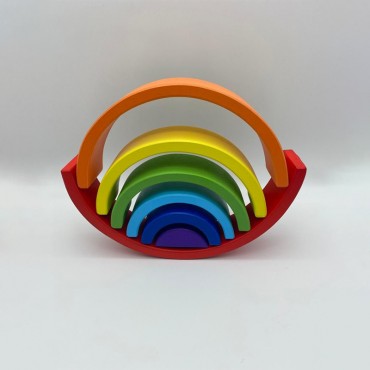 Ahşap Eğitici Oyuncak Waldorf Gökkuşağı 7'li 