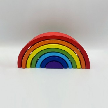 Ahşap Eğitici Oyuncak Waldorf Gökkuşağı 7'li 